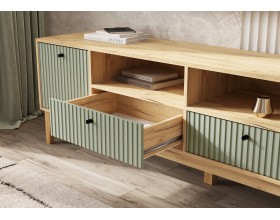 Оливия Тумба ТВ 2 двери 2 ящика Олива софт, Дуб Крафт