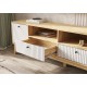 Оливия Тумба ТВ 2 двери 2 ящика Браш Вайт, Дуб Крафт