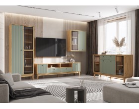 Оливия Шкаф навесной рамка AGT Олива софт, Дуб Крафт