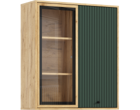 Оливия Шкаф навесной рамка AGT Браш Мени Грин, Дуб Крафт