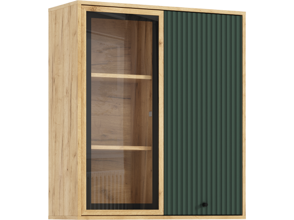 Оливия Шкаф навесной рамка AGT Браш Мени Грин, Дуб Крафт