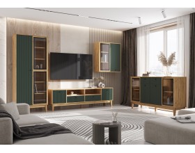 Оливия Шкаф навесной рамка AGT Браш Мени Грин, Дуб Крафт