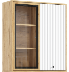 Оливия Шкаф навесной рамка AGT Браш Вайт, Дуб Крафт