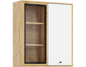 Оливия Шкаф навесной рамка AGT Браш Вайт, Дуб Крафт