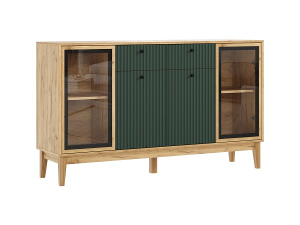 Оливия Комод рамка AGT Браш Мени Грин, Дуб Крафт