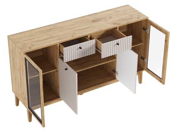 Оливия Комод рамка AGT Кашемир, Дуб Крафт