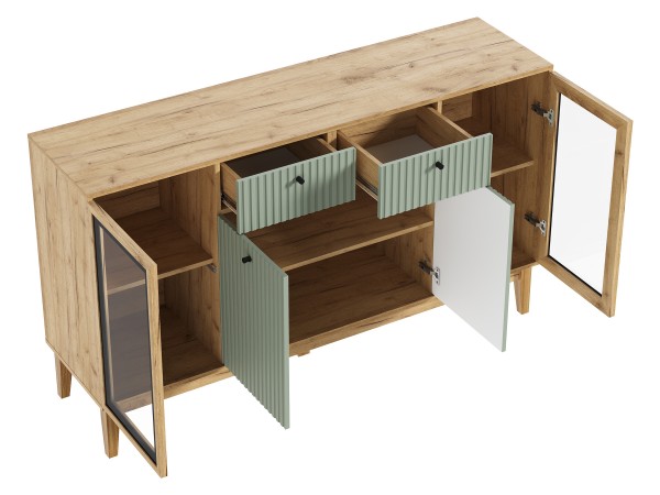 Оливия Комод рамка AGT Олива софт, Дуб Крафт