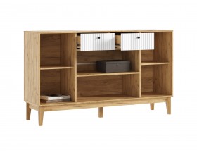 Оливия Комод рамка AGT Браш Вайт, Дуб Крафт