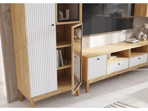 Оливия Комод рамка AGT Браш Вайт, Дуб Крафт