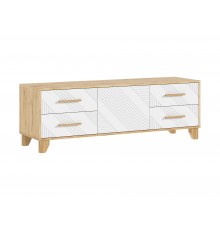 Ирис Тумба ТВ 1500 Браш Вайт, Дуб Крафт