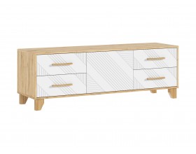 Ирис Тумба ТВ 1500 Браш Вайт, Дуб Крафт