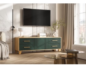 Ирис Тумба ТВ 1500 Браш Мени Грин, Дуб Крафт