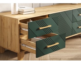 Ирис Тумба ТВ 1500 Браш Мени Грин, Дуб Крафт