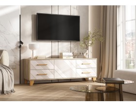Ирис Тумба ТВ 1500 Кашемир, Дуб Крафт серый