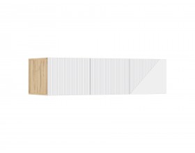 Ирис Антресоль к шкафу 1350 Браш Вайт, Дуб Крафт