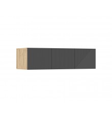 Ирис Антресоль к шкафу 1350 Браш Графит, Дуб Крафт