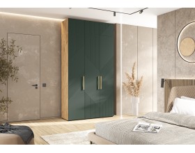 Ирис Антресоль к шкафу 1350 Браш Мени Грин, Дуб Крафт