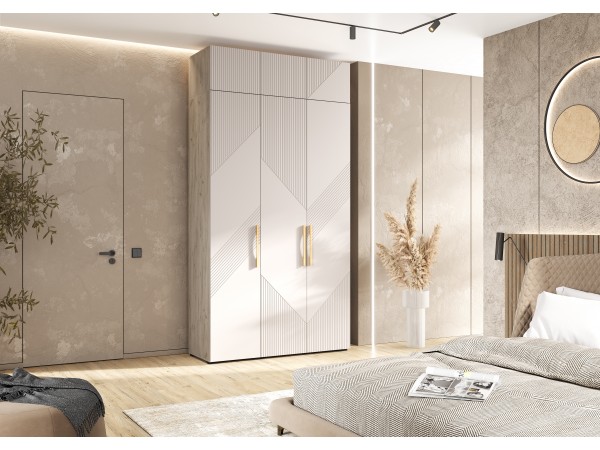 Ирис Антресоль к шкафу 1350 Кашемир, Дуб Крафт серый