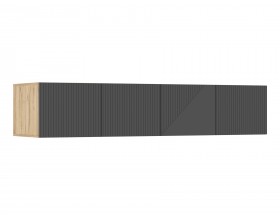 Ирис Антресоль к шкафу 1800 Браш Графит, Дуб Крафт