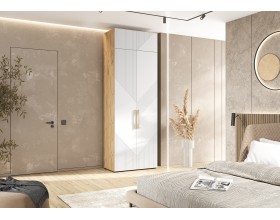 Ирис Антресоль к шкафу 900 Браш Вайт, Дуб Крафт