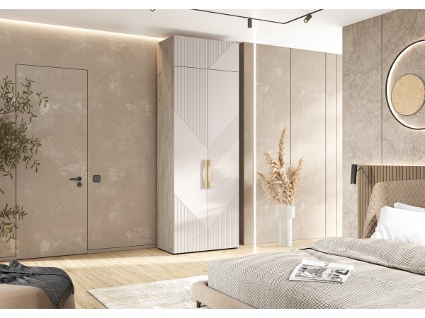 Ирис Антресоль к шкафу 900 Кашемир, Дуб Крафт серый