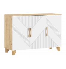 Ирис Комод 1200 Браш Вайт, Дуб Крафт