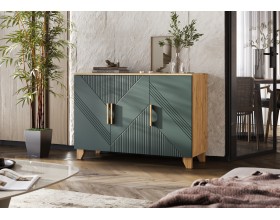 Ирис Комод 1200 Браш Мени Грин, Дуб Крафт