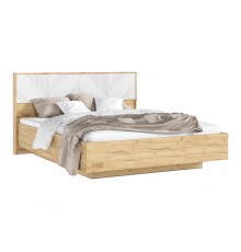 Ирис Кровать парящая 1,6м Браш Вайт/Дуб Крафт, Дуб Крафт