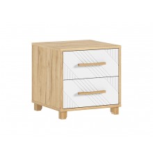 Ирис Тумбы прикроватные 2 шт. Браш Вайт, Дуб Крафт