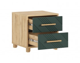 Ирис Тумбы прикроватные 2 шт. Браш Мени Грин, Дуб Крафт