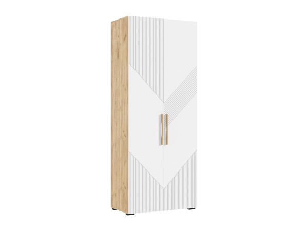 Ирис Шкаф 2-створчатый 900 Браш Вайт, Дуб Крафт