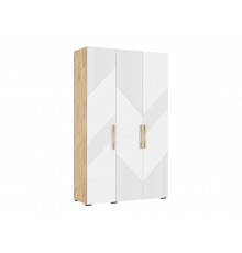Ирис Шкаф 3-створчатый 1350 Браш Вайт, Дуб Крафт