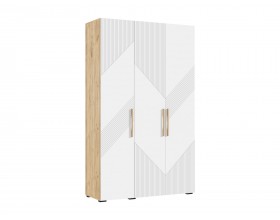 Ирис Шкаф 3-створчатый 1350 Браш Вайт, Дуб Крафт