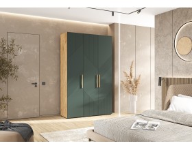 Ирис Шкаф 3-створчатый 1350 Браш Мени Грин, Дуб Крафт