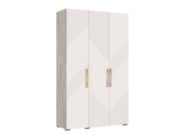 Ирис Шкаф 3-створчатый 1350 Кашемир, Дуб Крафт серый