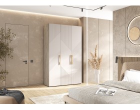 Ирис Шкаф 3-створчатый 1350 Кашемир, Дуб Крафт серый