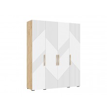 Ирис Шкаф 4-створчатый 1800 Браш Вайт, Дуб Крафт