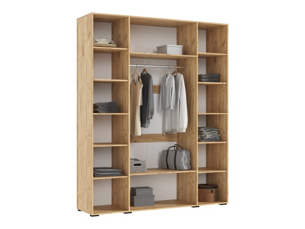 Ирис Шкаф 4-створчатый 1800 Браш Графит, Дуб Крафт