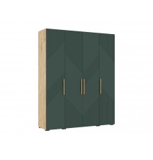 Ирис Шкаф 4-створчатый 1800 Браш Мени Грин, Дуб Крафт