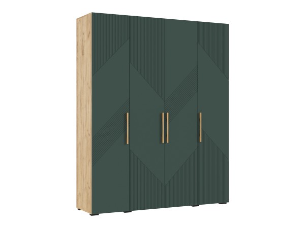 Ирис Шкаф 4-створчатый 1800 Браш Мени Грин, Дуб Крафт