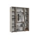 Ирис Шкаф 4-створчатый 1800 Кашемир, Дуб Крафт серый