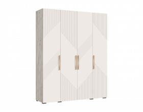 Ирис Шкаф 4-створчатый 1800 Кашемир, Дуб Крафт серый