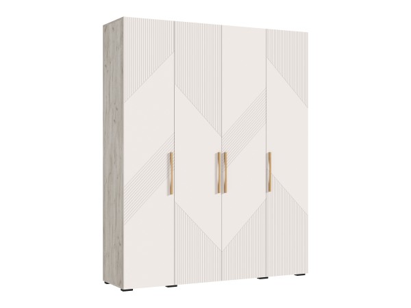 Ирис Шкаф 4-створчатый 1800 Кашемир, Дуб Крафт серый