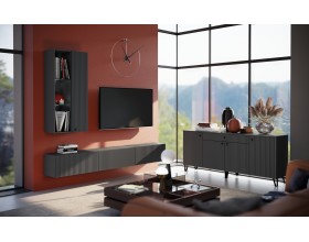 Гостиная Оливия компоновка 2 Графит Софт, Графит