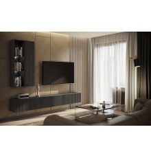 Гостиная Оливия компоновка 3 Графит Софт, Графит