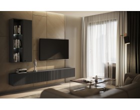 Гостиная Оливия компоновка 3 Графит Софт, Графит