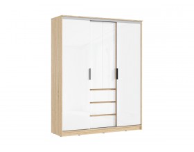 Челси Шкаф-купе 1600 Белый глянец, Дуб сонома
