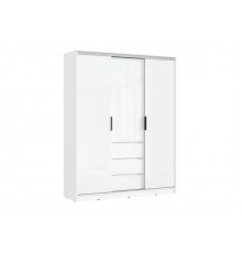 Челси Шкаф-купе 1600 Белый глянец, Белый