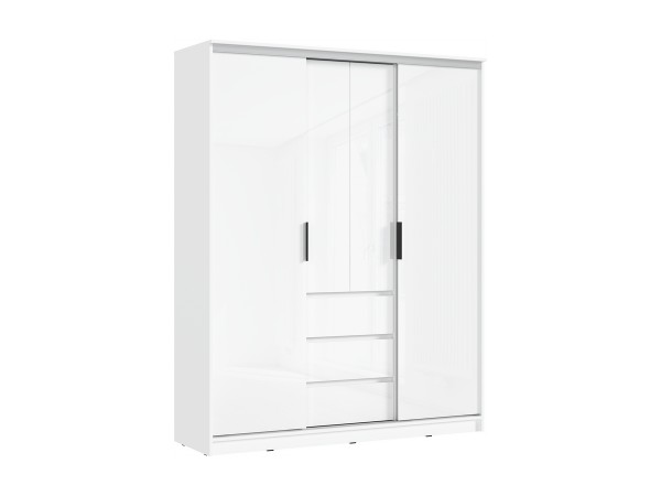 Челси Шкаф-купе 1600 Белый глянец, Белый