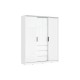 Челси Шкаф-купе 1600 Белый глянец, Белый